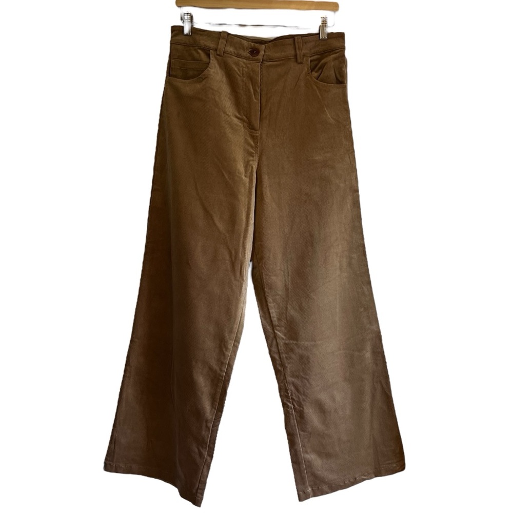 Smash & Tess tan corduroy wide leg high waist pants size L excellent condition - Picture 2 of 11
